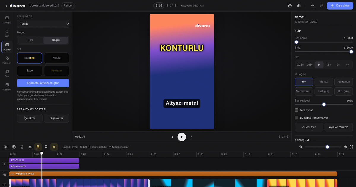 divarcı Video Editörü